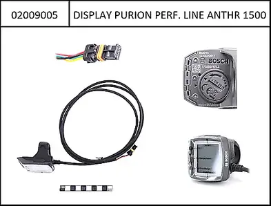 Bosch Display Purion,PL 2017 Performance Line,anthracite,1500mm