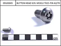 Safety screw with Special-Torx with Pin M5x12, for Yamaha/Simplo lock module