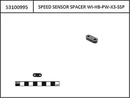 Spacer for Yamaha Speed Sensor Slim mounted in dropouts, 4mm, PW-X3/PW-S2