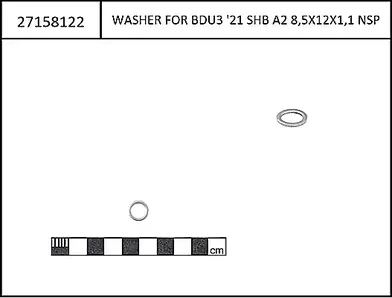 Bosch Washer for Drive Unit Gen3, M8x60, cyl. head screw Sinus Evolu