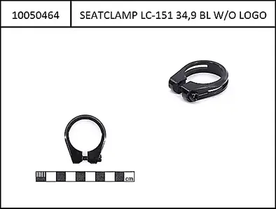 Seat clamp screwed black, 34,9mm for 31,6mm seatpost