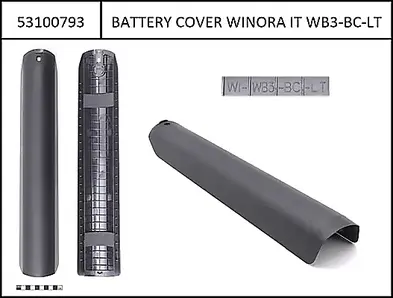 Batterideksel Winora Intube i625Wh Sinus Mono sort