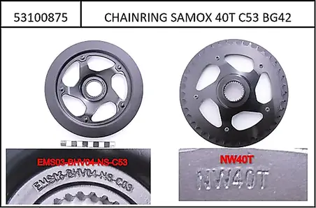 Chainring Samox 40Z C53 BG42 Trekking 9
