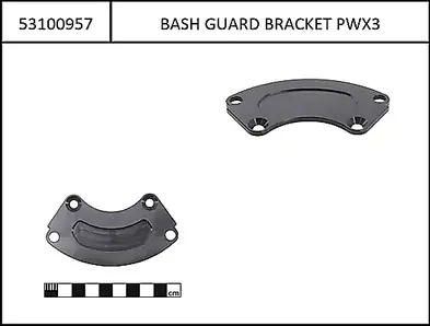 Bash Guard for chainring, 2-piece for PW-X3 and PW-S2 Motor