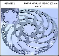 Brake Rotor Magura MDR-C Ø 203 mm 6-Hole with magnet mount